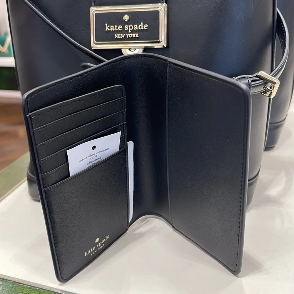 Kate Spade Madison Leather Passport Holder, Crush Proof, Black
NWT - Picture 11 of 16